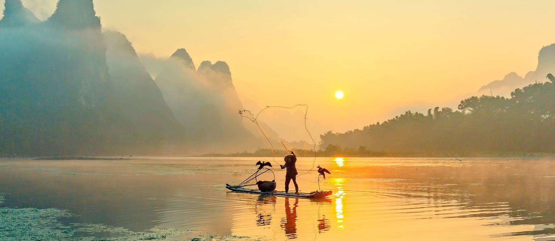 El gigante asiático y paisajes de Guilin