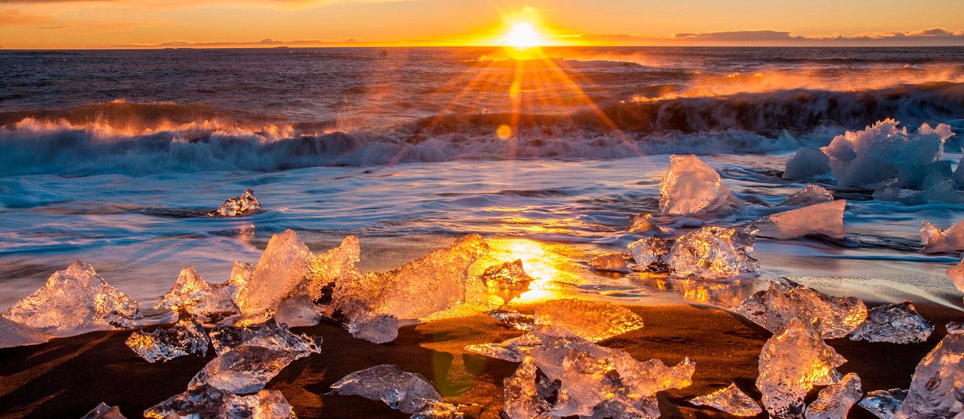 Glaciares e icebergs del sur islandés
