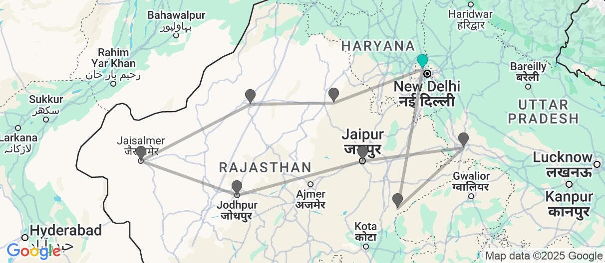 Map of Rajasthan & Ranthambore Tiger Safari