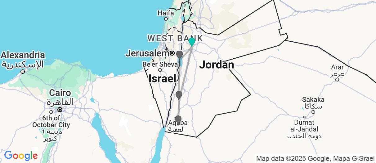 Map of Hashemite Kingdom & Dead Sea Escape