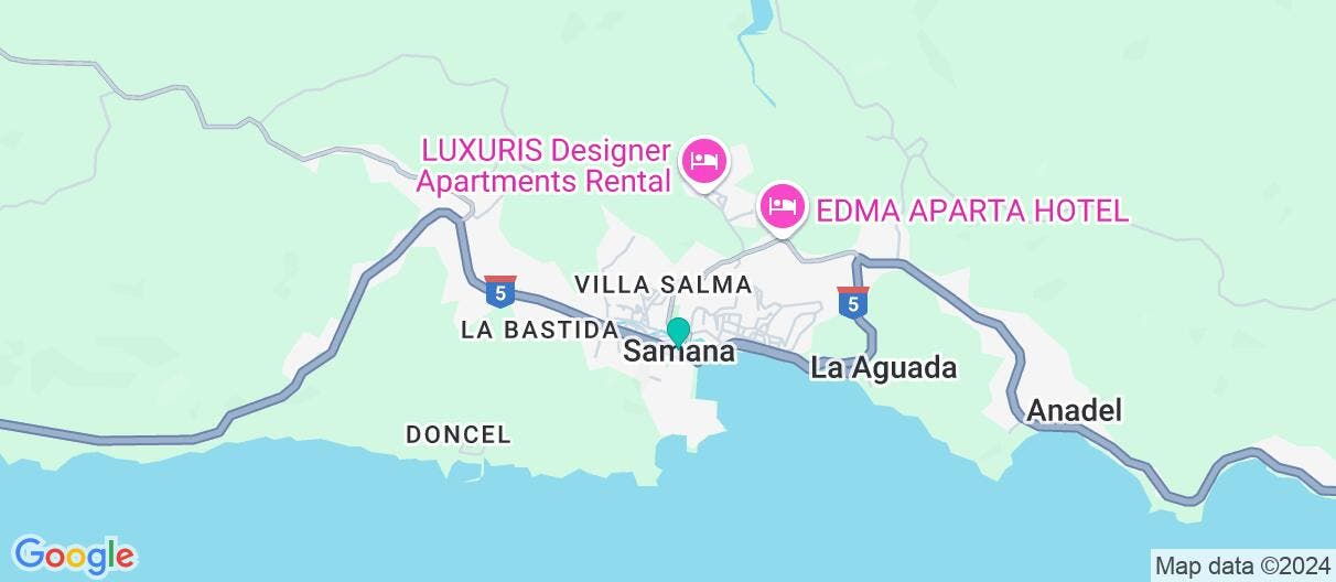 Map of All-Inclusive escape to Samana