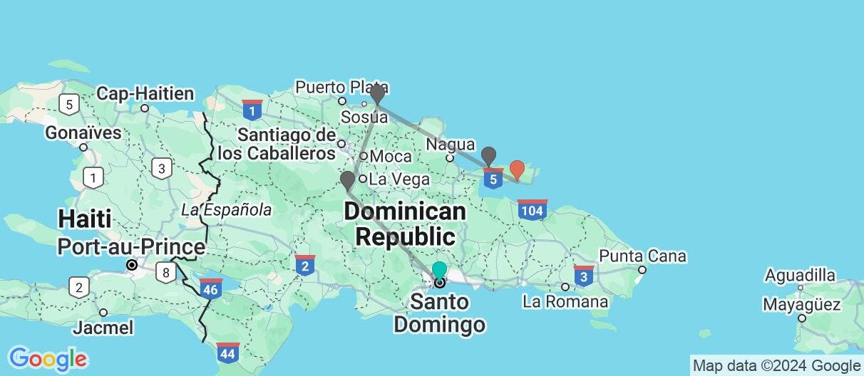 Map of Santo Domingo, Highlands & All-Inc. 5*