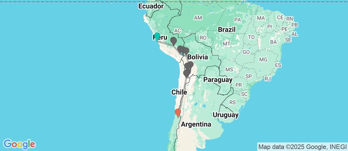Map of Landscapes & Cultures of South America