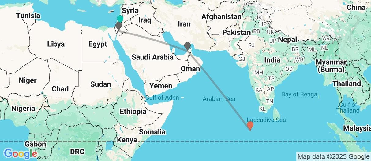 Map of Petra, Emirate City & All-Inclusive Atoll 