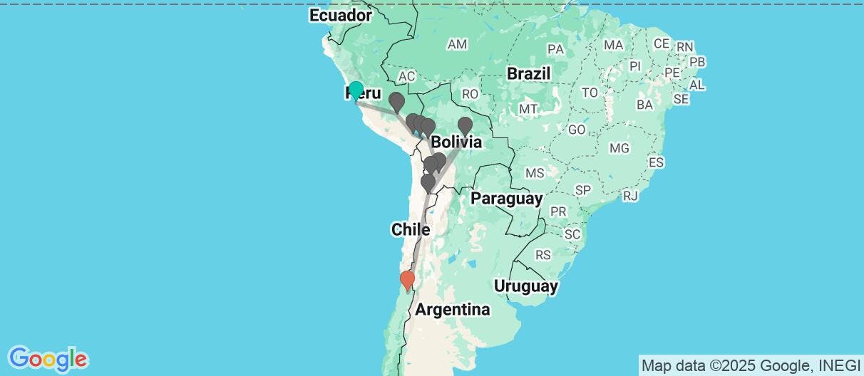 Map of Landscapes & Cultures of South America
