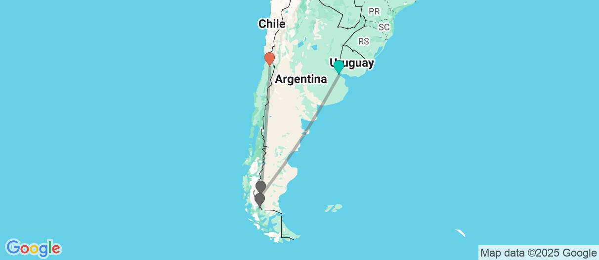 Map of Essence of Patagonia & Cultural Capitals