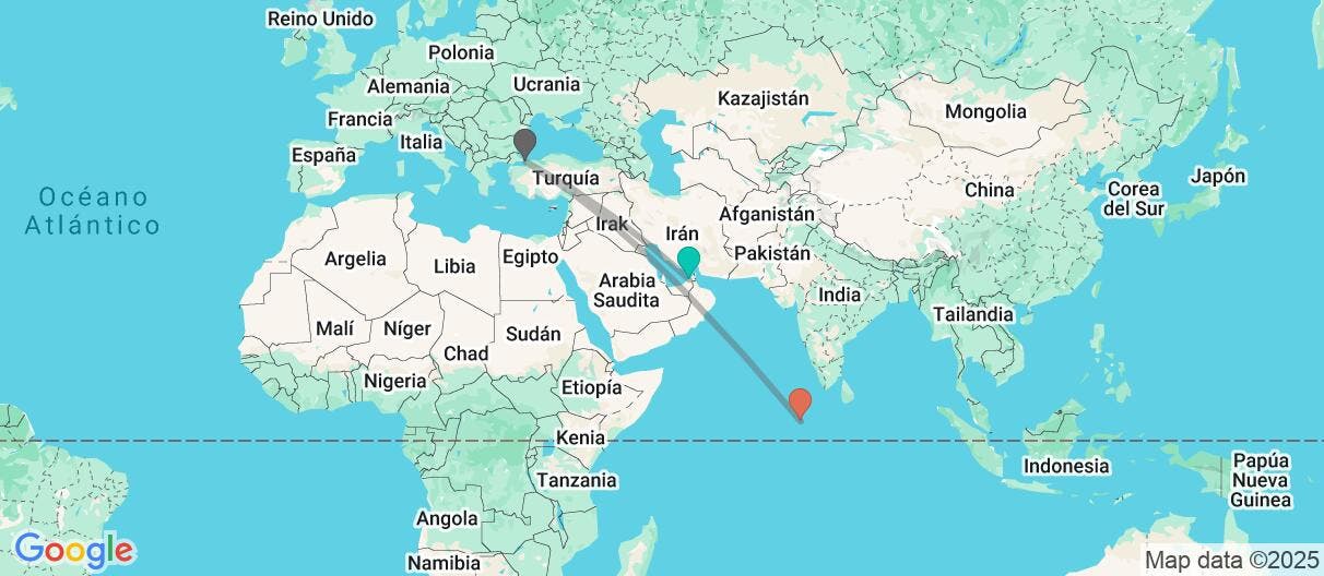Map of Dubái, Estambul y el Paraíso Azul