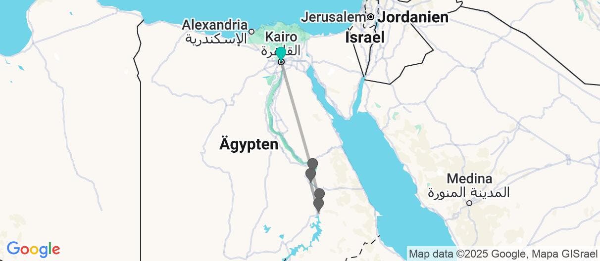 Map of Pyramiden, Alexandria und Nilkreuzfahrt