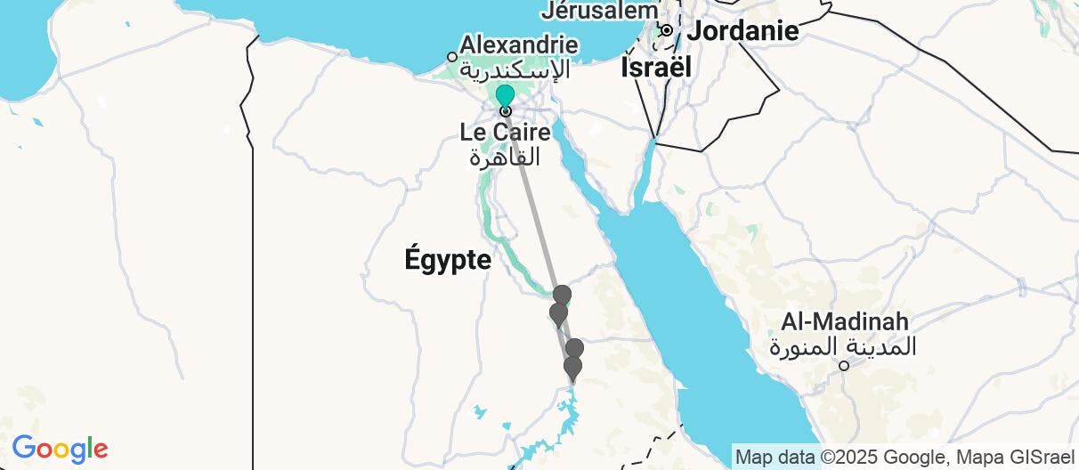 Map of Pyramides & Nil en croisière plus