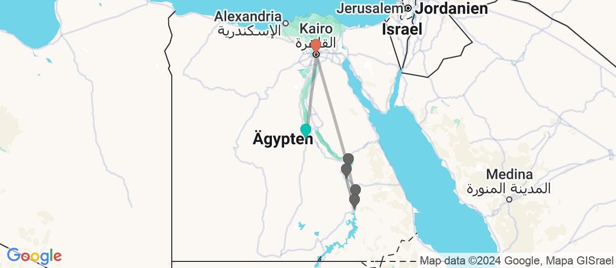 Map of Nil-Kreuzfahrt mit Vollpension & Pyramiden