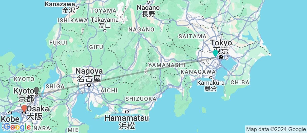 Map of Self-guided Japanese adventure