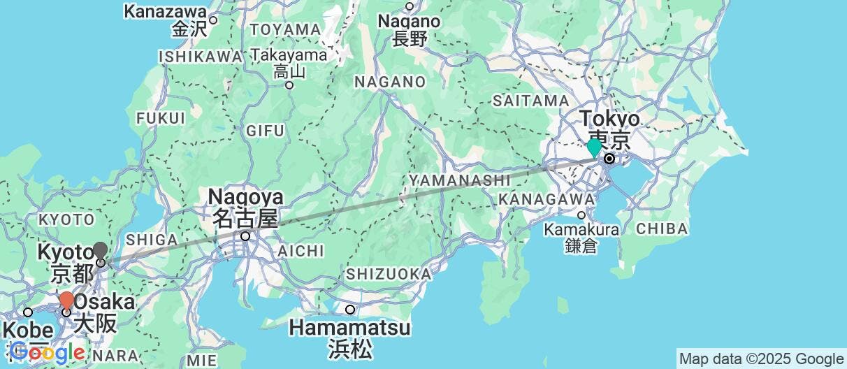 Map of Self-Guided Japanese Adventure