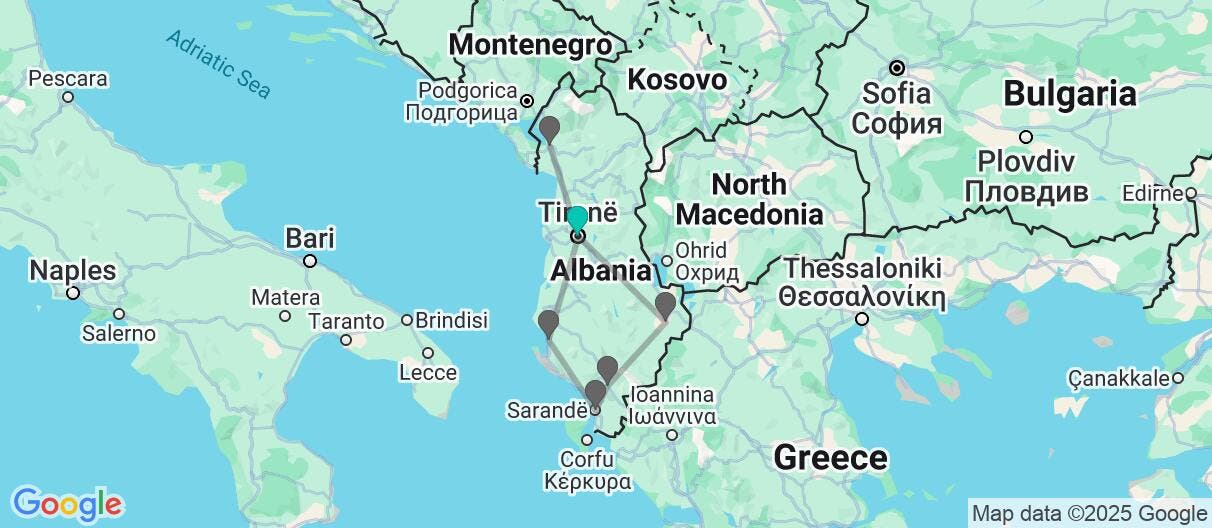 Map of Between the Balkans and the Adriatic Sea