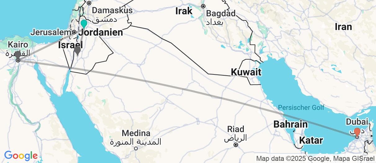 Map of Weltwunder und Stadt in den Emiraten 