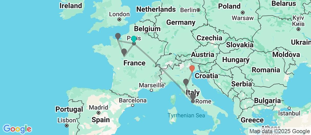 Map of Magical Castles and Romantic Cities