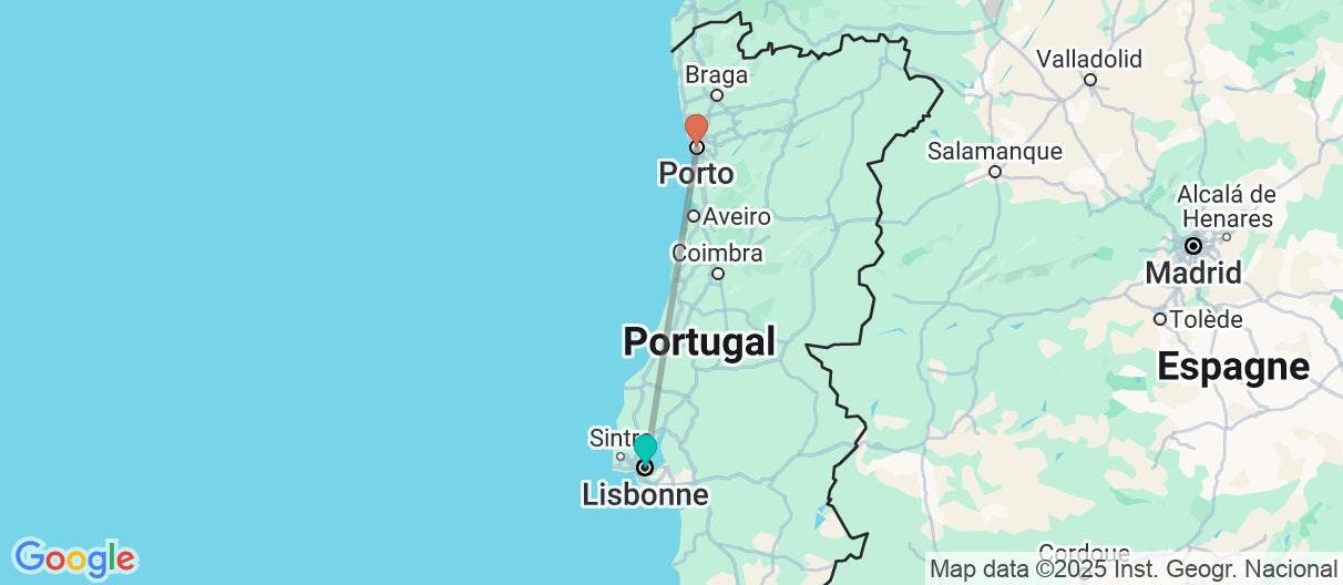 Map of Découvrez les plus belles villes portugais