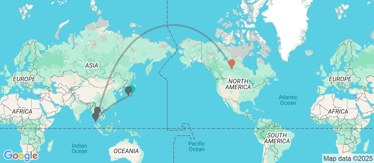 Map of A Voyage through Asian Lands