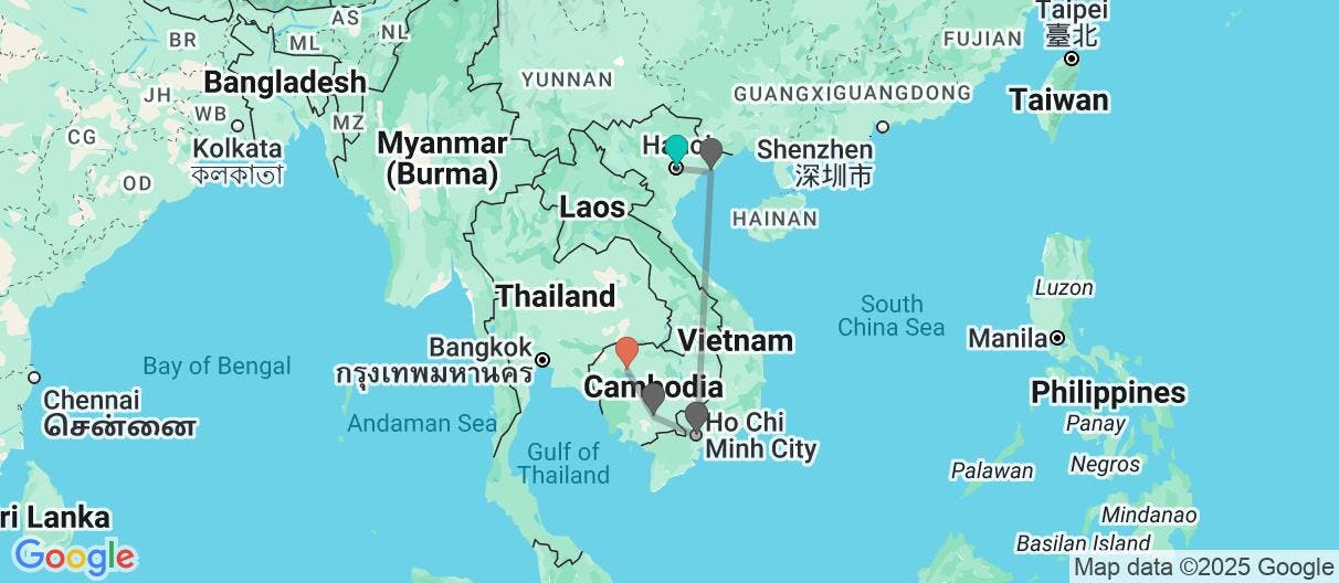 Map of From Ha Long Bay to Angkor Wat