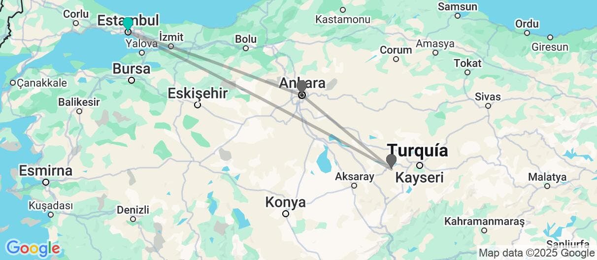 Map of Turquía legendaria