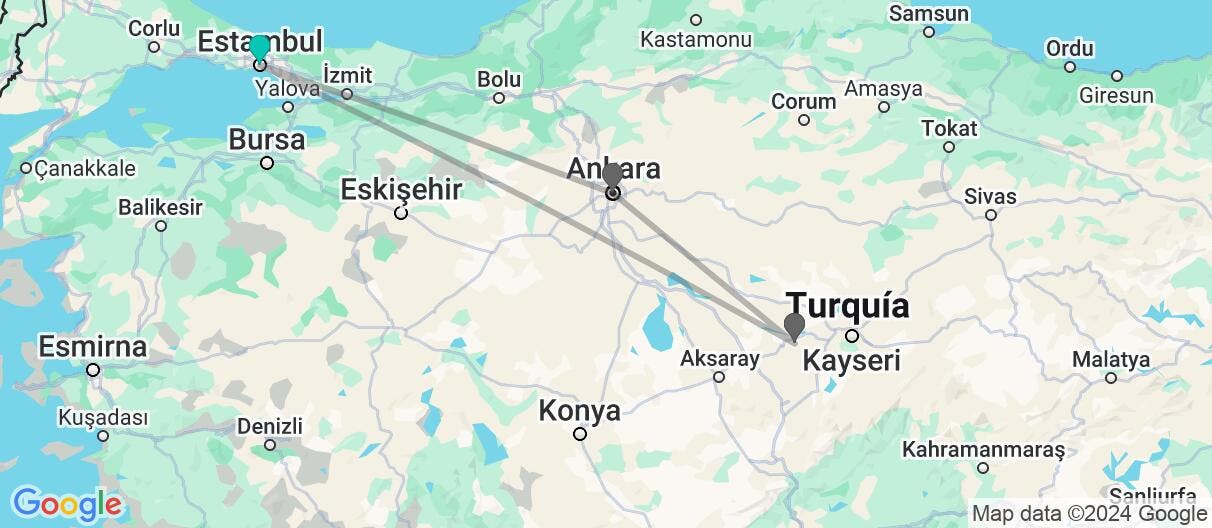 Map of Turquía legendaria