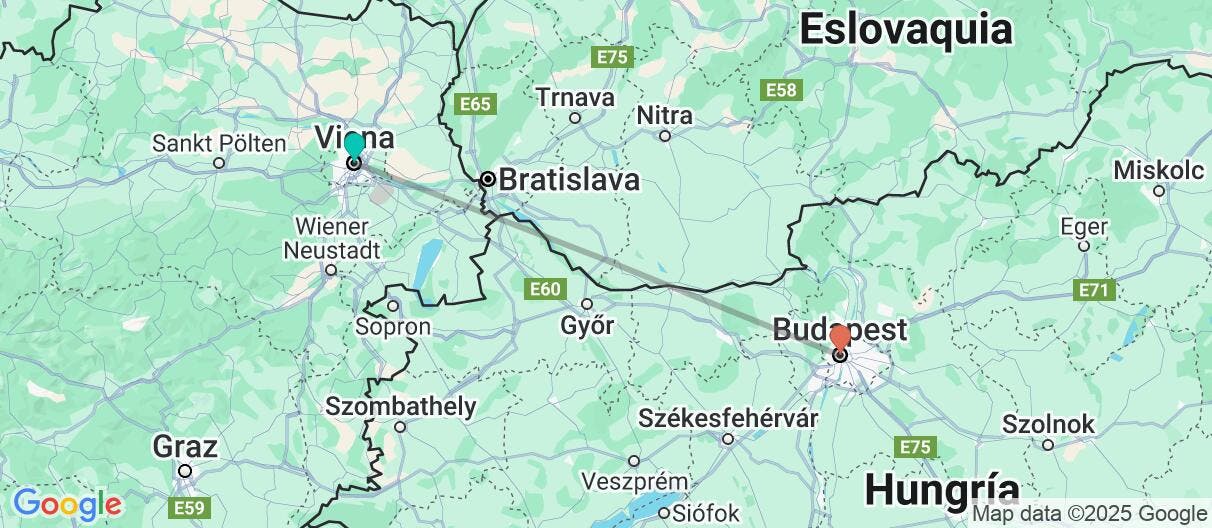 Map of Navidad mágica en Viena y Budapest