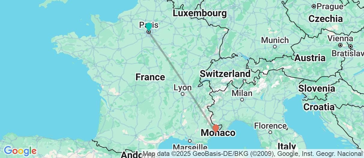 Map of French Fantasy: Paris & Côte d’Azur
