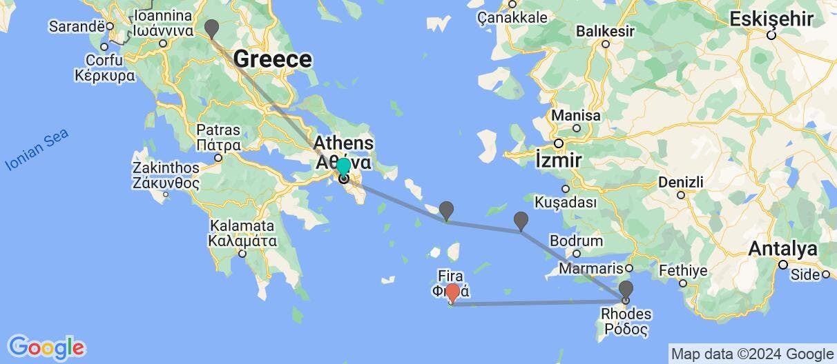 Map of Hellenic Culture & 4 Night Aegean Cruise