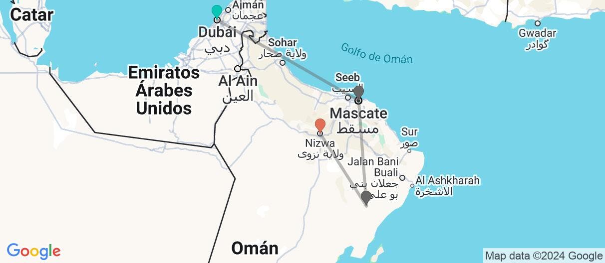 Map of Ciudades y dunas: Emiratos y Omán