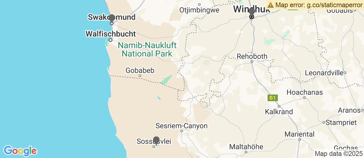 Map of Das faszinierende Namibia: Dünen und Baums