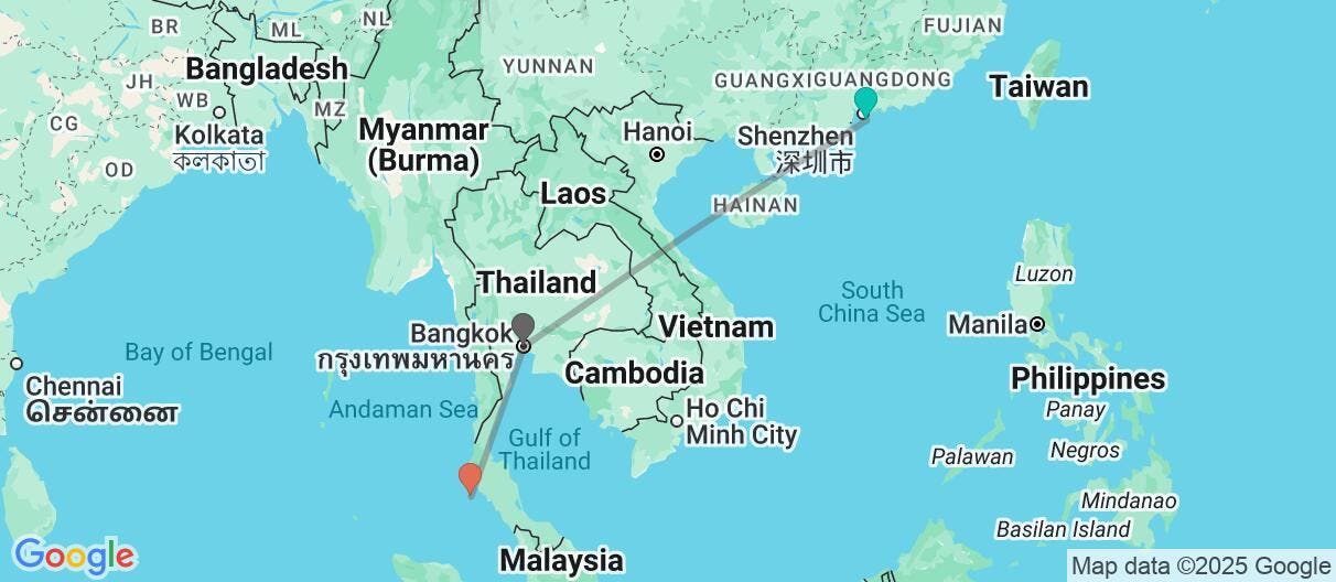 Map of Hong Kong & Thai Treasures