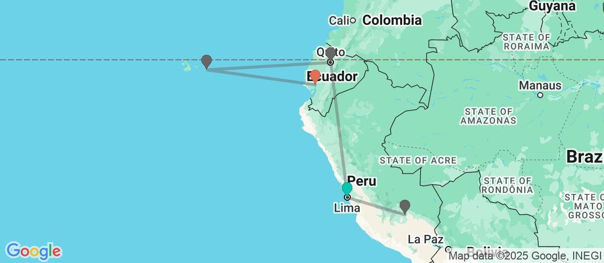 Map of Essential Treasures of Peru & Ecuador