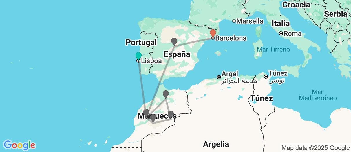 Map of Tranvías, zocos y catedrales