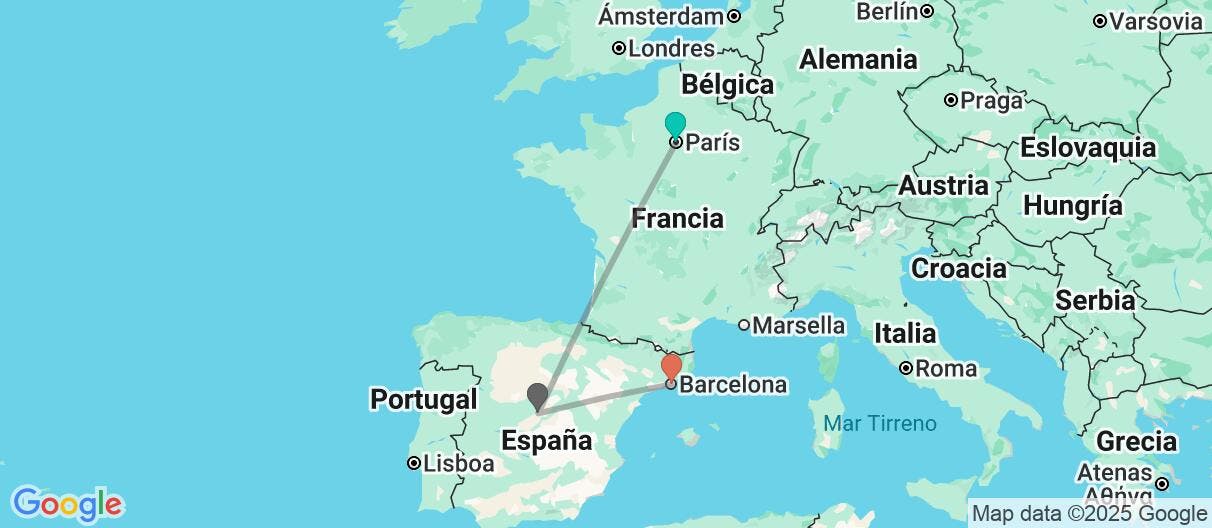 Map of La Ciudad del Amor, Madrid y Barcelona 