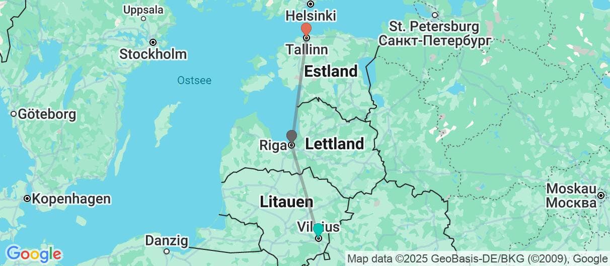 Map of Geführte Reise durchs Baltikum