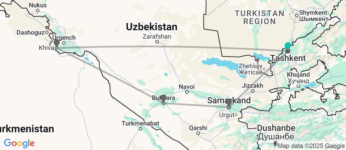 Map of Cities of the Silk Road