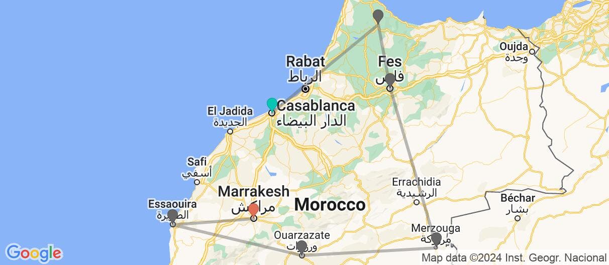 Map of Jewels of Morocco: The 360 Experience