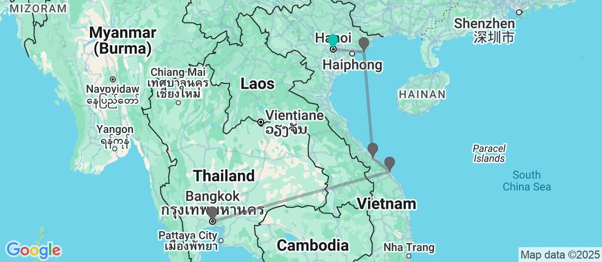 Map of Vietnam at a Glance & Bustling Bangkok