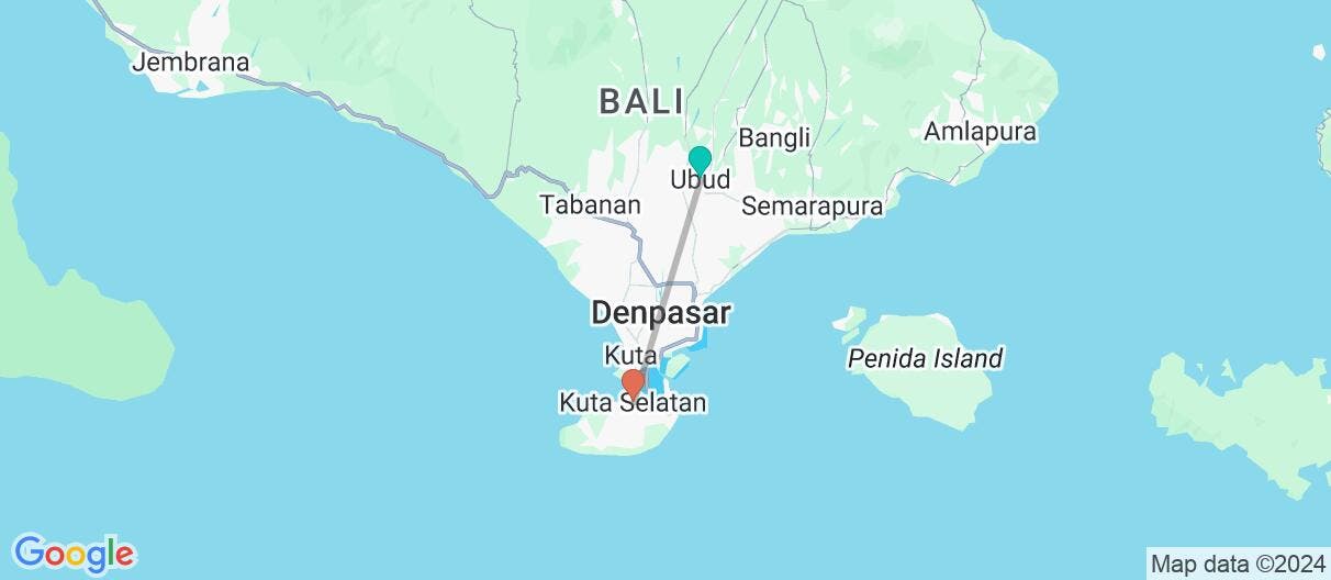 Map of Sacred Bali & Tropical Harmony 