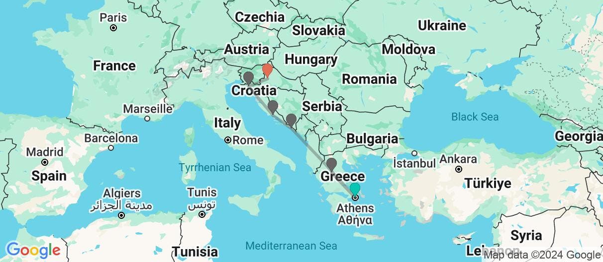 Map of Ancient Cultures of Greece & Croatia