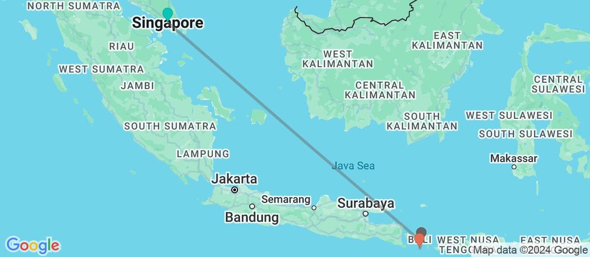 Map of Singapore & Serene Bali