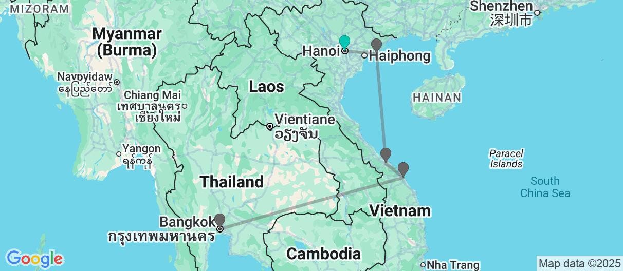 Map of Vietnam at a Glance & Bustling Bangkok