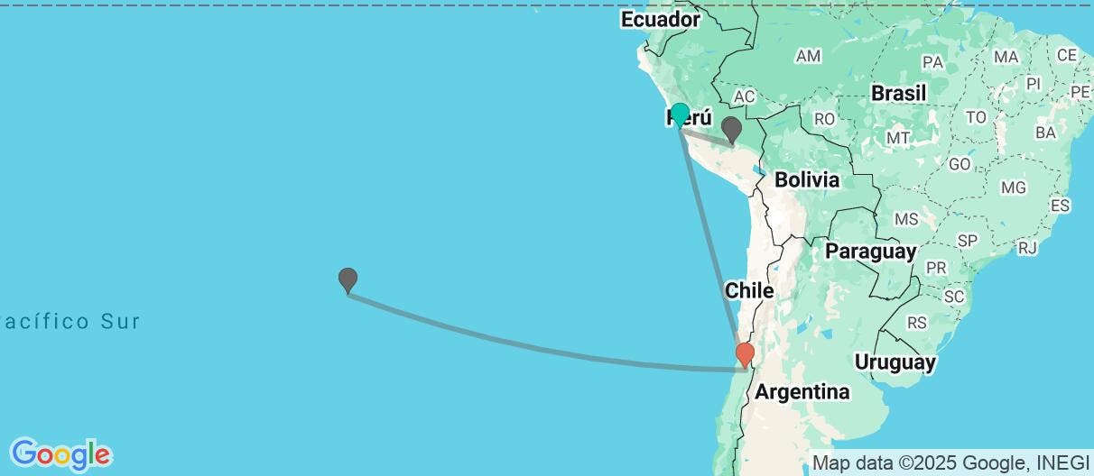 Map of Joyas arqueológicas de América del Sur