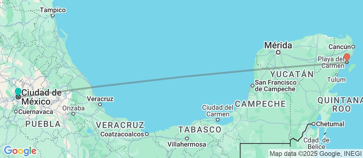 Map of Familias: Ciudad de México y Riviera Maya