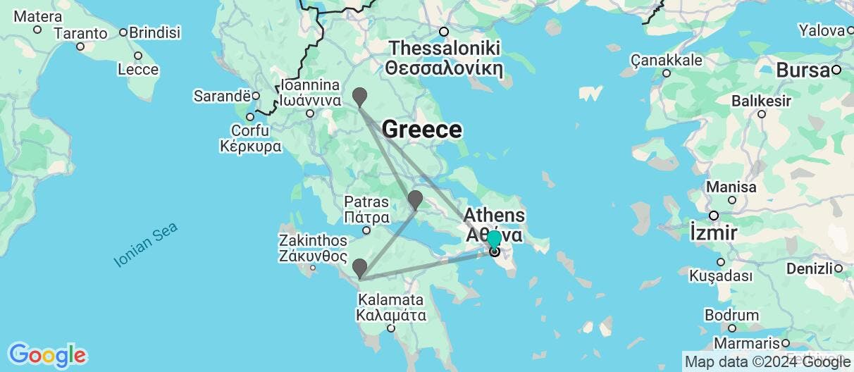 Map of Discovering Ancient Greece’s legacy