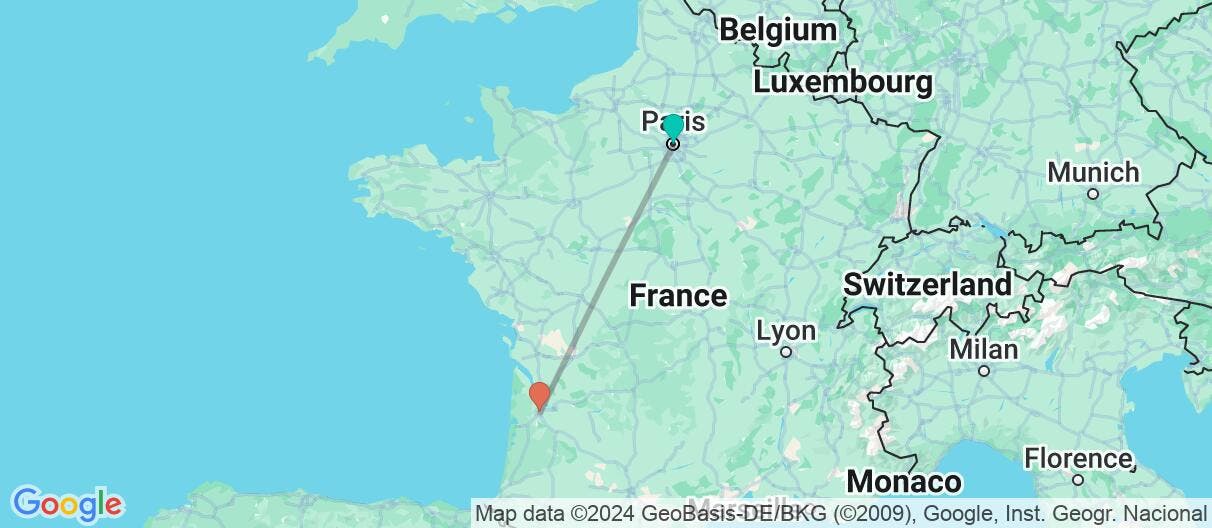 Map of The City of Light & French Wine Country