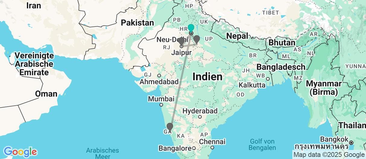 Map of Geheimnisvolle Städte, Taj Mahal und Goa