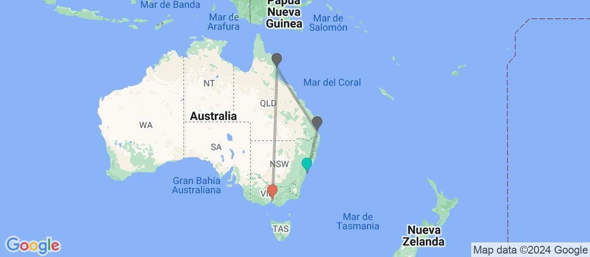 Map of Ruta a fondo por Australia