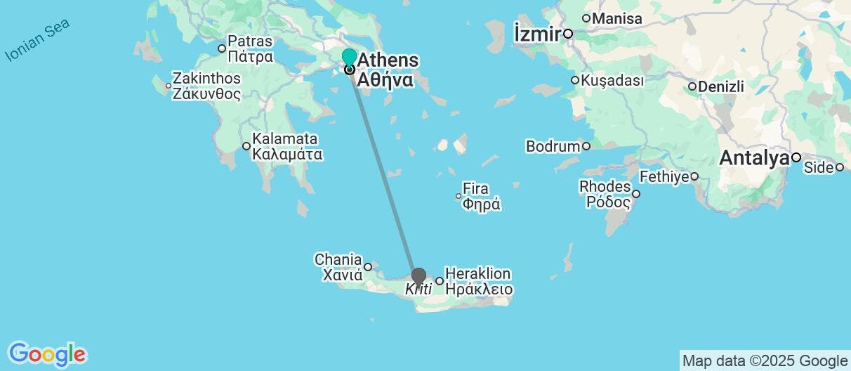Map of Family: Athens & Crete beach relax