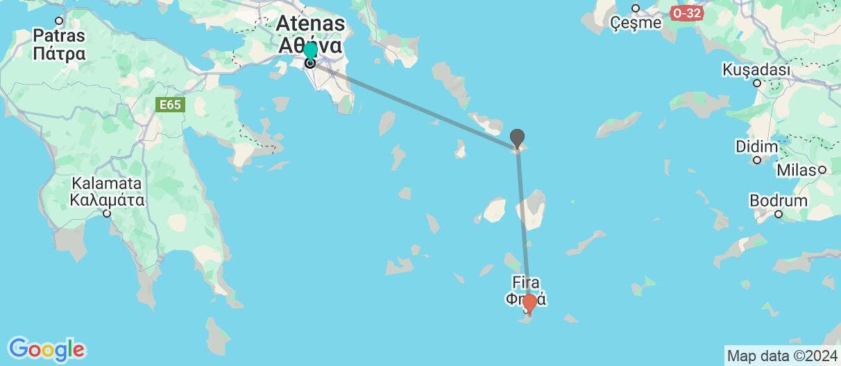 Map of Atenas & Escapada a las Islas Cícladas