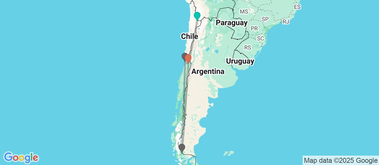 Map of Chile 360: Santiago, Patagonia y Atacama